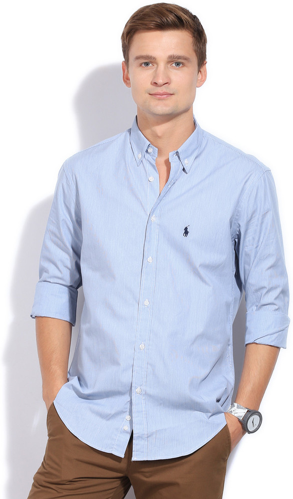 Polo Ralph Lauren Men Solid Formal Blue Shirt Buy Blue Polo Ralph Lauren Men Solid Formal Blue Shirt Online at Best Prices in India Flipkart