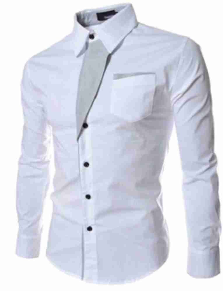 Ud Febric Men Solid Wedding White Shirt Buy white Ud Febric Men