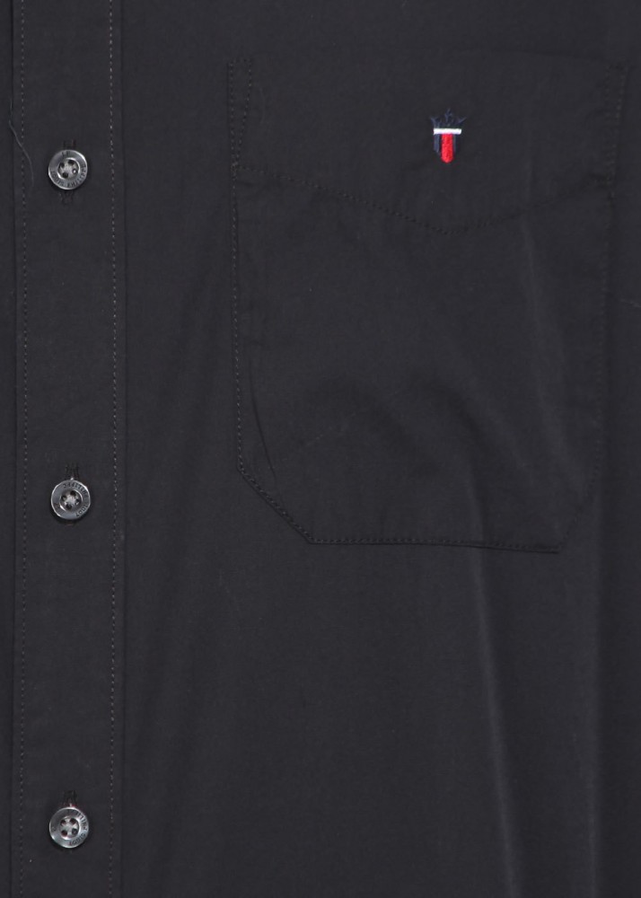 Louis Philippe Cotton Nylon Spandex Elastane Black Mens Shirts - Get Best  Price from Manufacturers & Suppliers in India