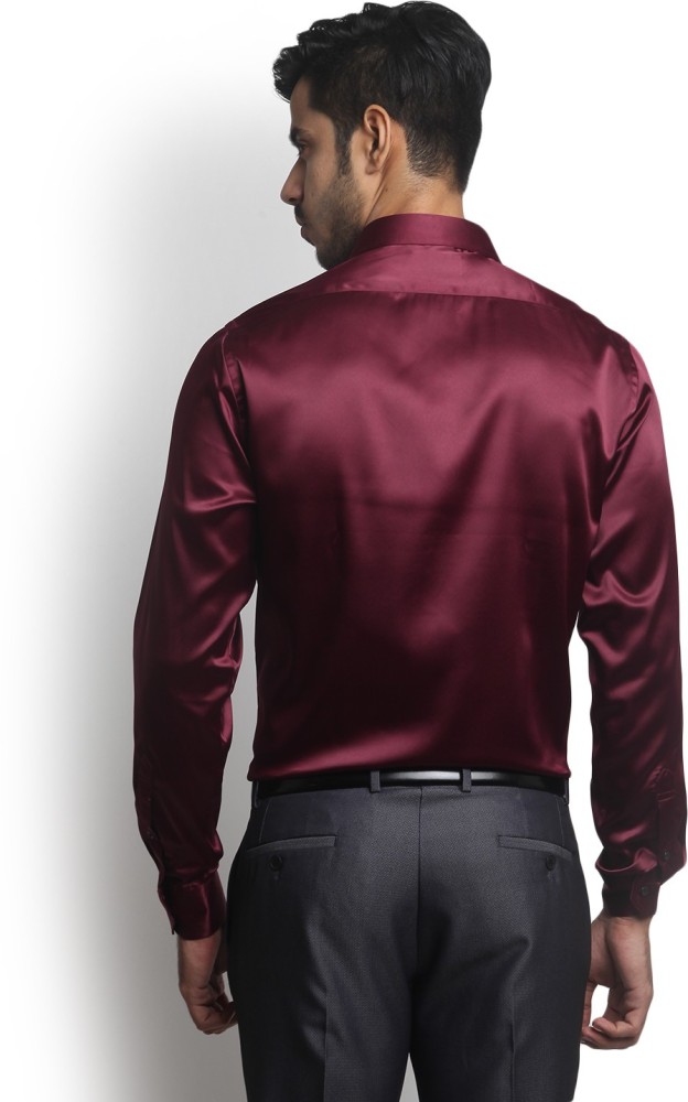 wine colour shirt mens