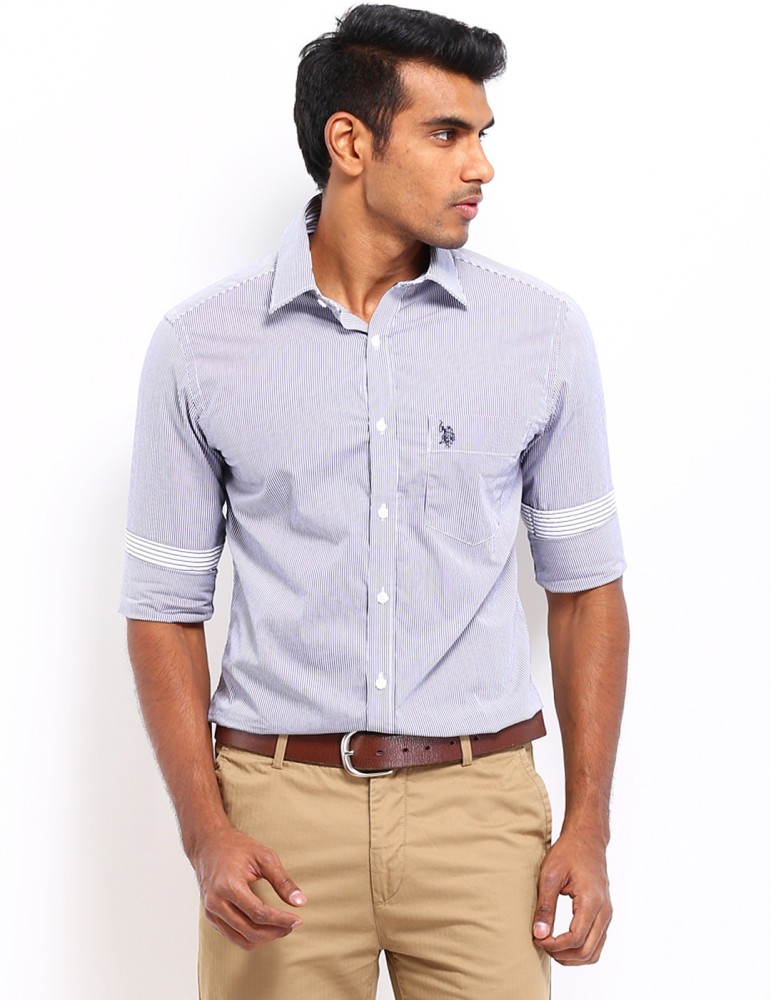 Hurricane Precondition Inspire U.S. POLO ASSN. Men Striped Casual White, Blue Shirt - Buy NAVY U.S. POLO  ASSN. Men Striped Casual White, Blue Shirt Online at Best Prices in India |  Flipkart.com