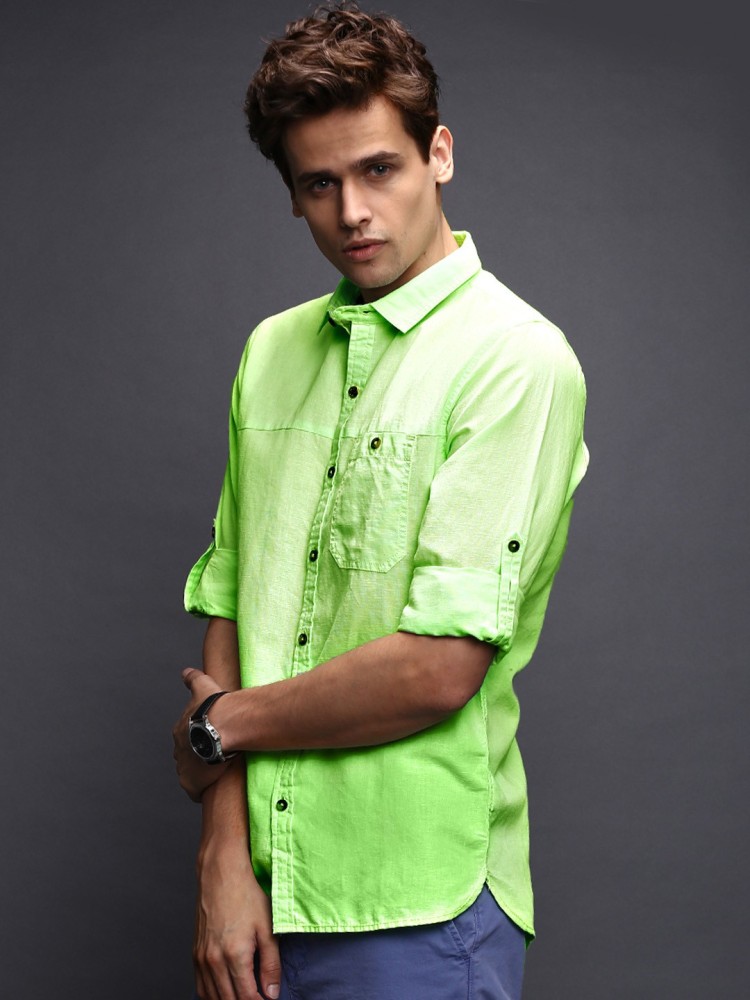 Bright green shirt clearance mens