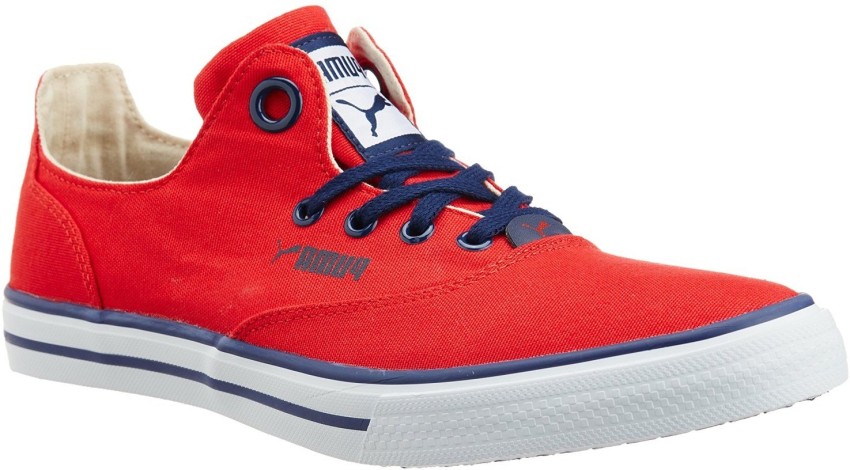 Puma red canvas on sale shoes