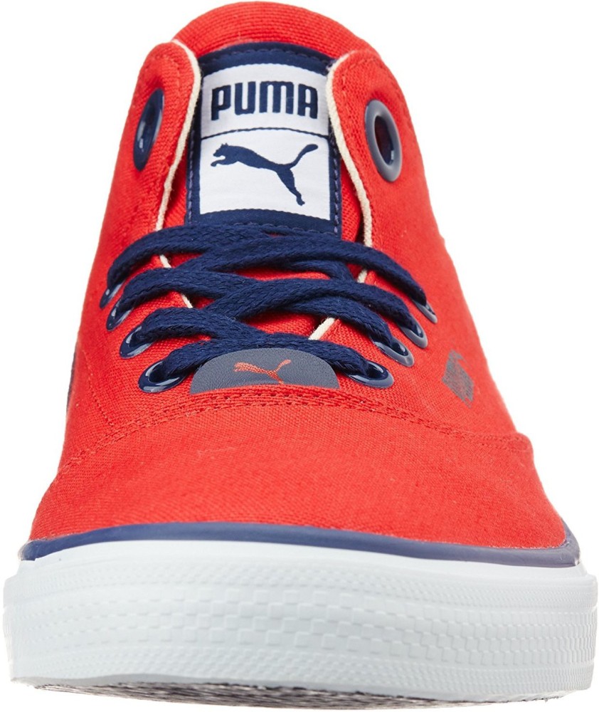 Puma red cheap canvas shoes