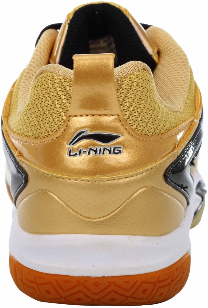 LI NING Champion Badminton Shoes For Men Buy Gold Black Color LI NING Champion Badminton Shoes For Men Online at Best Price Shop Online for Footwears in India Flipkart