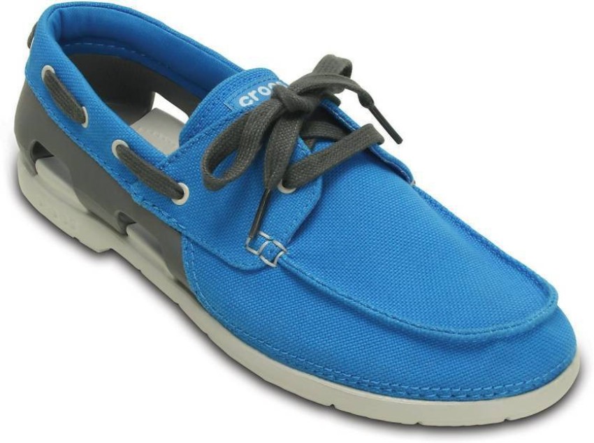 CROCS Beach Line Lace up M Boat Shoe For Men Buy Blue Color CROCS Beach Line Lace up M Boat Shoe For Men Online at Best Price Shop Online for Footwears in