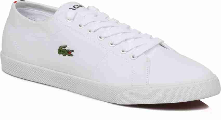 Lacoste mens riberac canvas trainers best sale