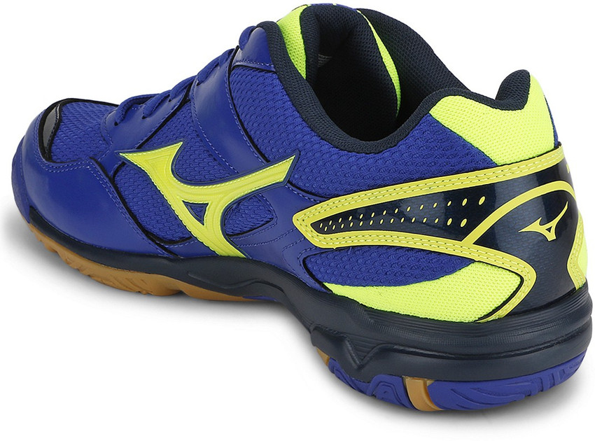 MIZUNO Wave Twister 4 Badminton Shoes For Men Buy Dress Blues Surf The Web Neon Yellow Color MIZUNO Wave Twister 4 Badminton Shoes For Men Online at Best Price Shop