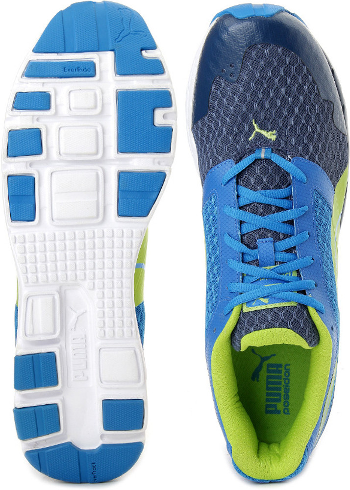 PUMA Poseidon Running Shoes For Men Buy Methyl Blue Lime Green