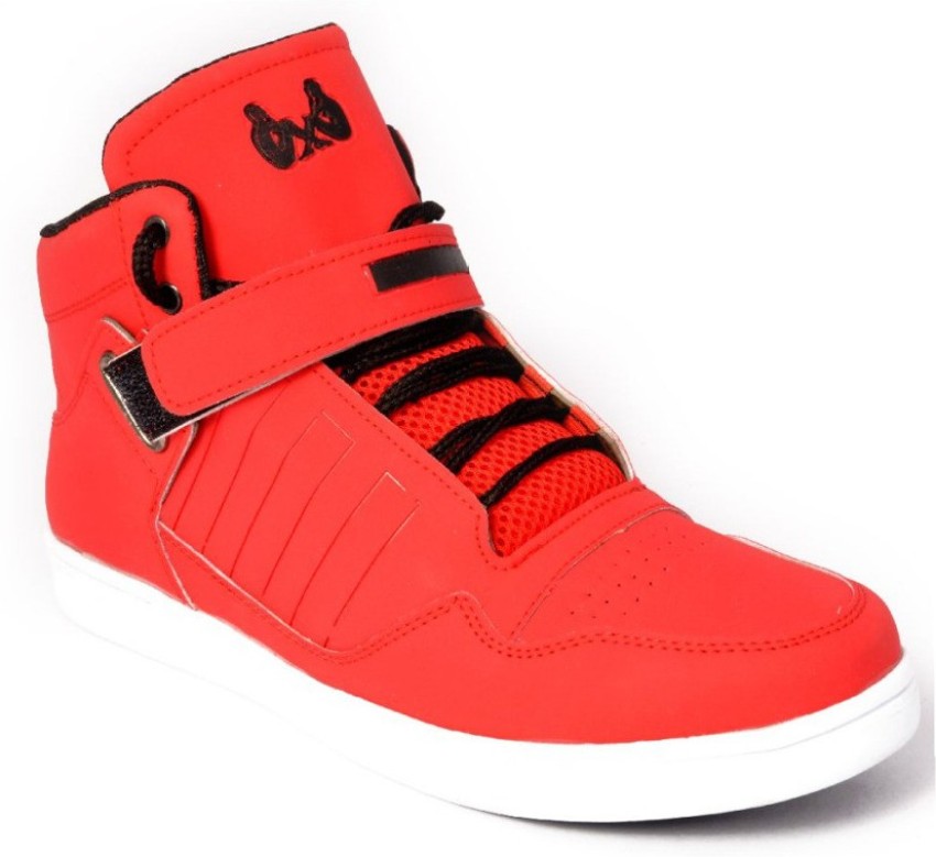 Adidas red clearance high ankle shoes