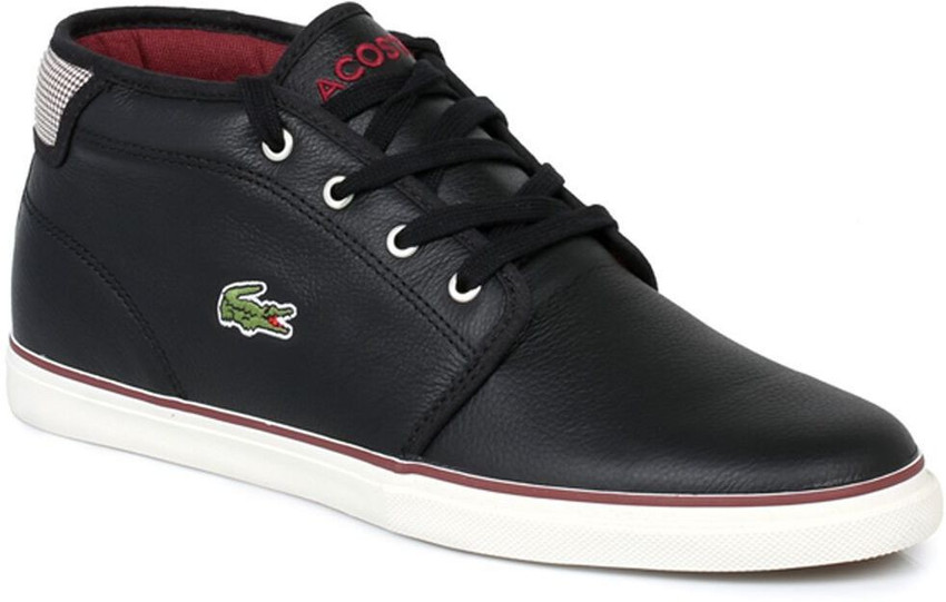 lacoste black high tops