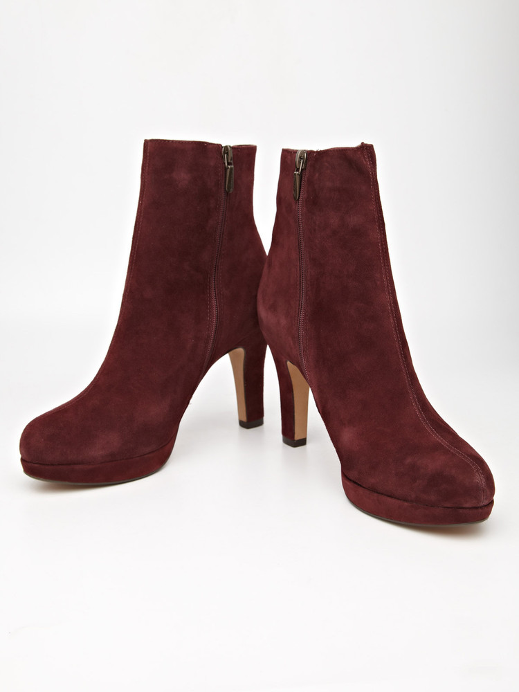 CLARKS Kendra August Suede Boots For Women Buy Dark Brown Color