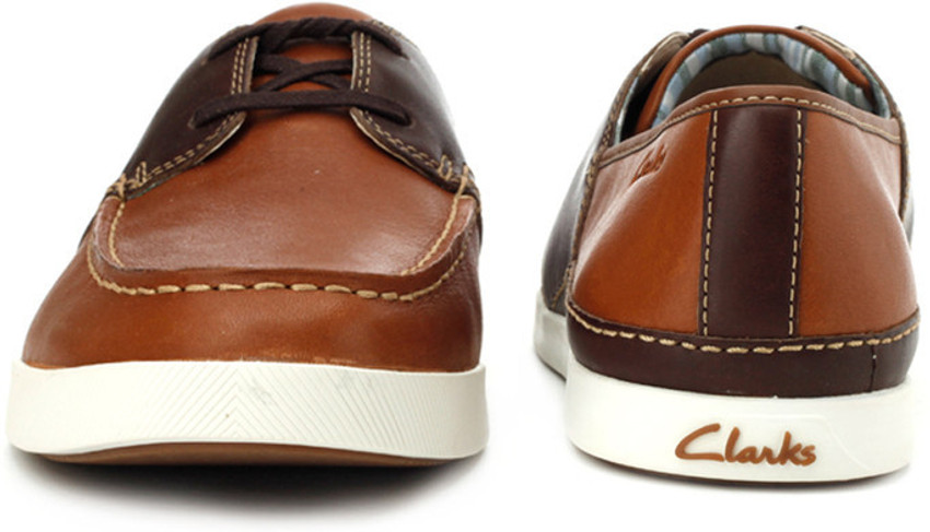 CLARKS Nadon Port Boat Shoes For Men Buy Tan Color CLARKS Nadon