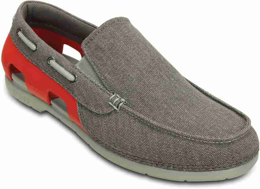 Crocs canvas cheap boat shoes