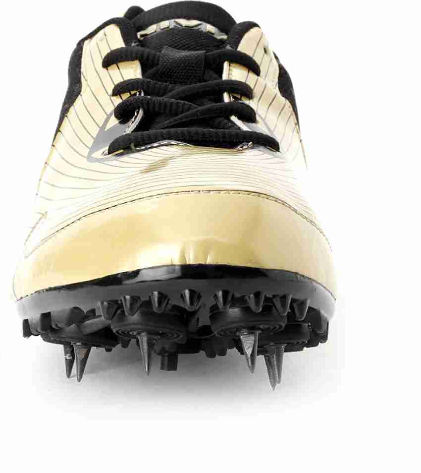 Gold hot sale running spikes