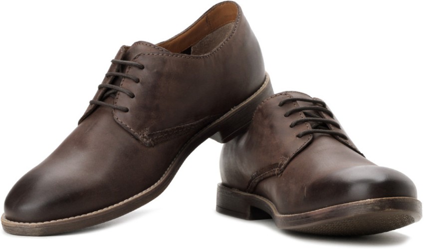 CLARKS Novato Plain Corporate Casuals For Men - Buy Brown Color