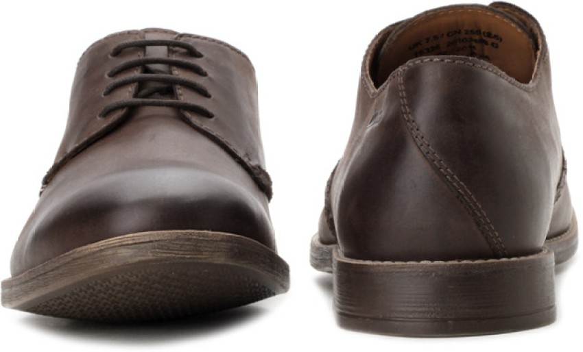 CLARKS Novato Plain Corporate Casuals For Men - Buy Brown Color