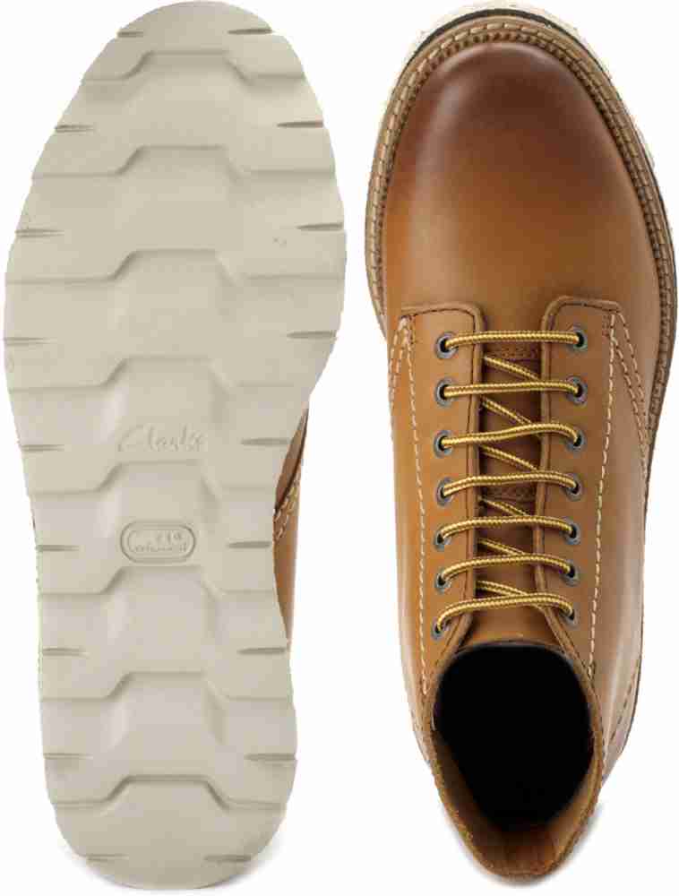 CLARKS Frelan Rise Boots For Men Buy Cognac Color CLARKS Frelan Rise Boots For Men Online at Best Price Shop Online for Footwears in India Flipkart
