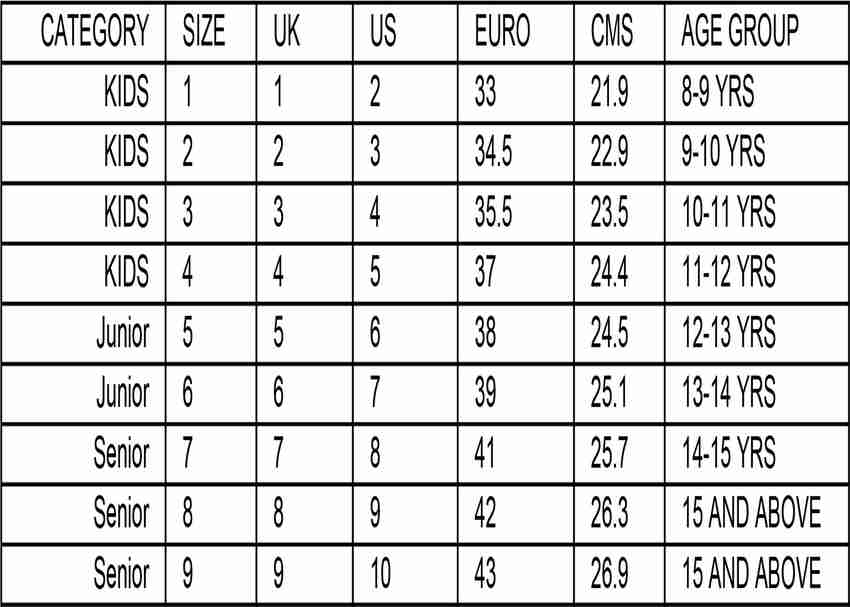 Infant shoe size uk 2025