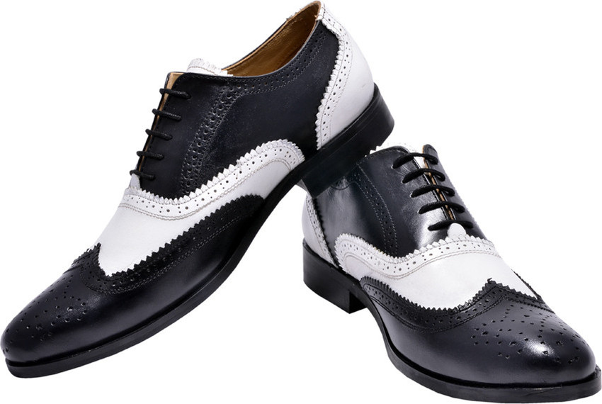 Dual color formal shoes top