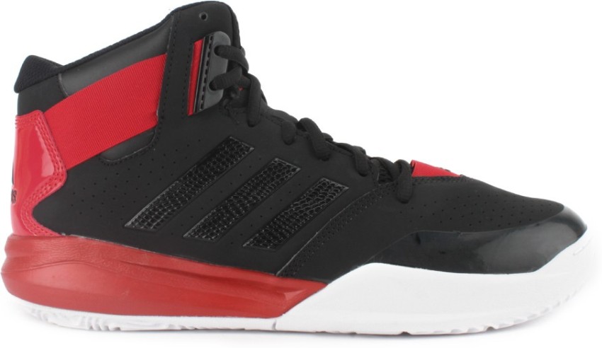 Adidas basketball shoes hot sale black and red