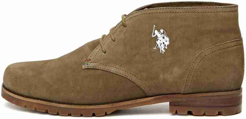 U.S. POLO ASSN. Suede Chukka Boots For Men Buy Olive green Color U.S. POLO ASSN. Suede Chukka Boots For Men Online at Best Price Shop Online for Footwears in India Flipkart