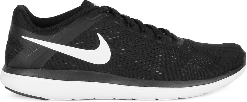 NIKE FLEX 2016 RN Running Shoes For Men Buy BLACK WHITE COOL GREY NOIR GRIS FRAIS BLANC Color NIKE FLEX 2016 RN Running Shoes For Men Online at Best Price Shop Online for Footwears