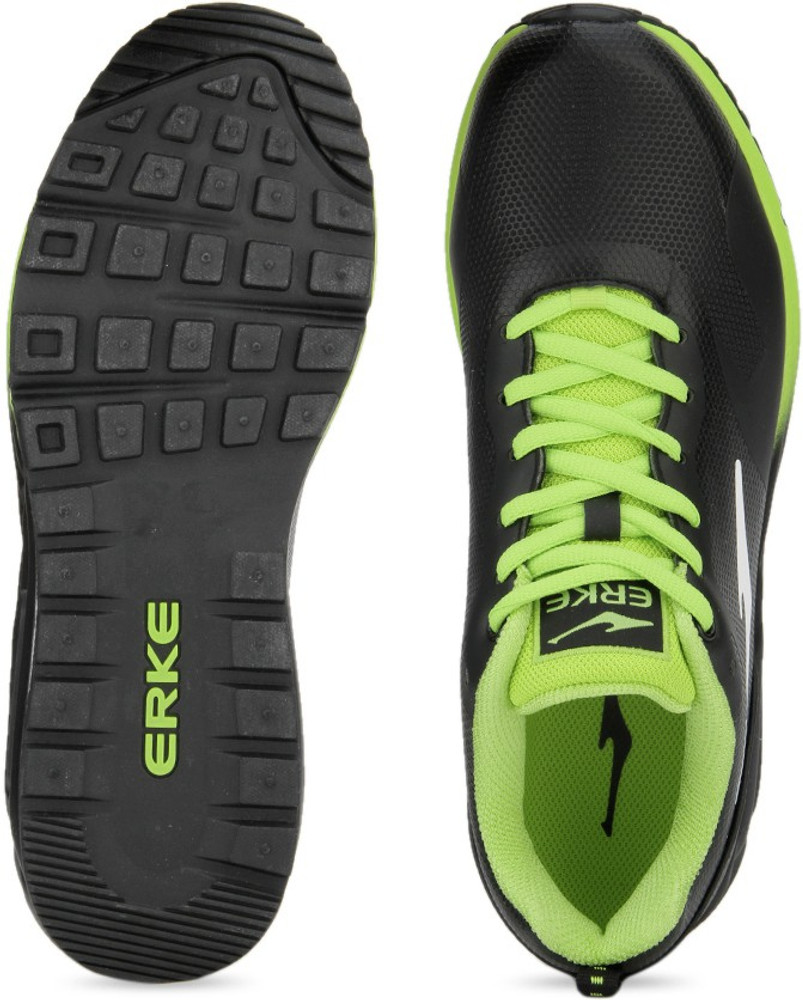 Black and shop lime green sneakers
