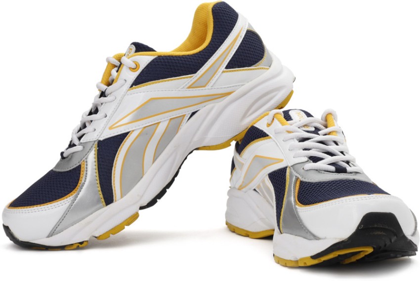 Reebok acciomax navy hot sale & white running shoes