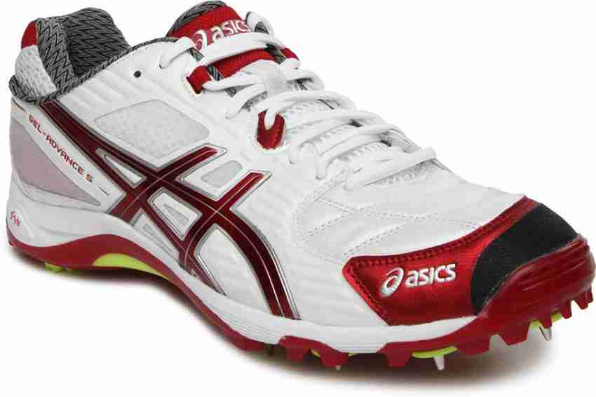 Asics Gel Advance 5 Red Men Cricket Shoes For Men Buy White