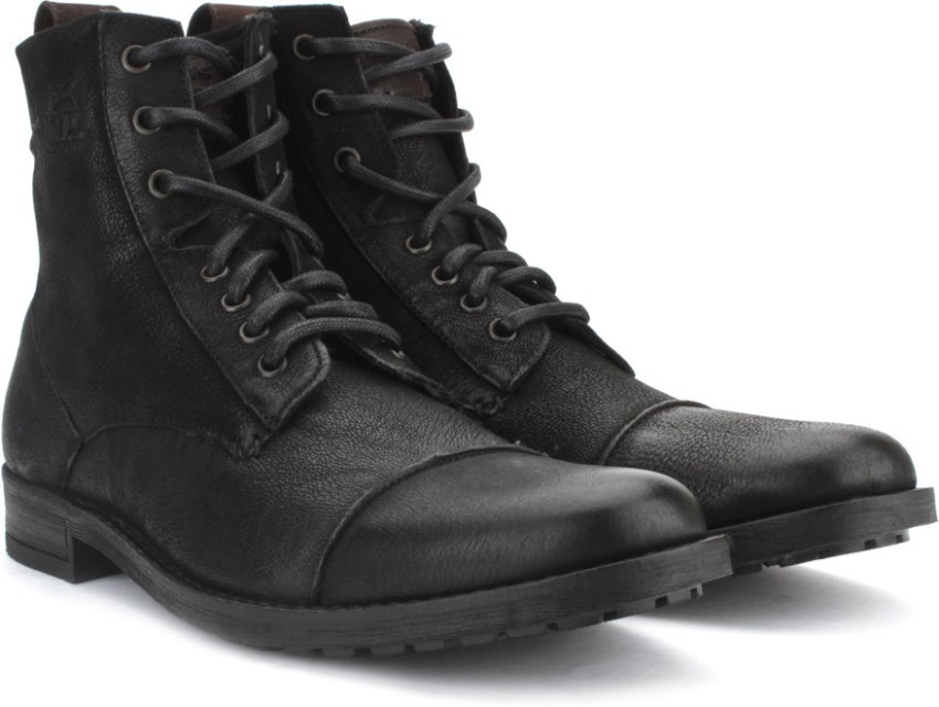 Mens black outlet levi boots