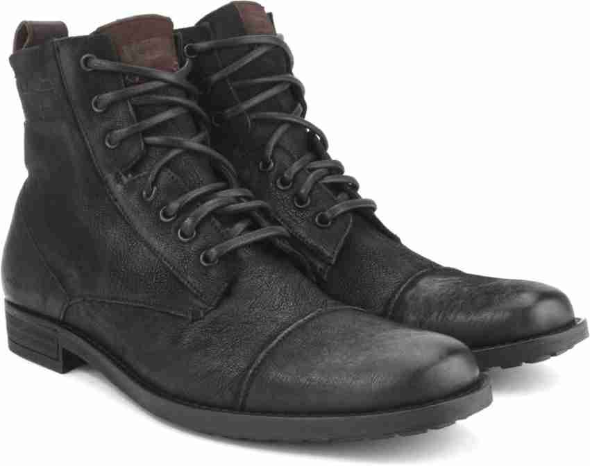 LEVI S New York Lace Men Boots For Men Buy Black Color LEVI S New York Lace Men Boots For Men Online at Best Price Shop Online for Footwears in India Flipkart