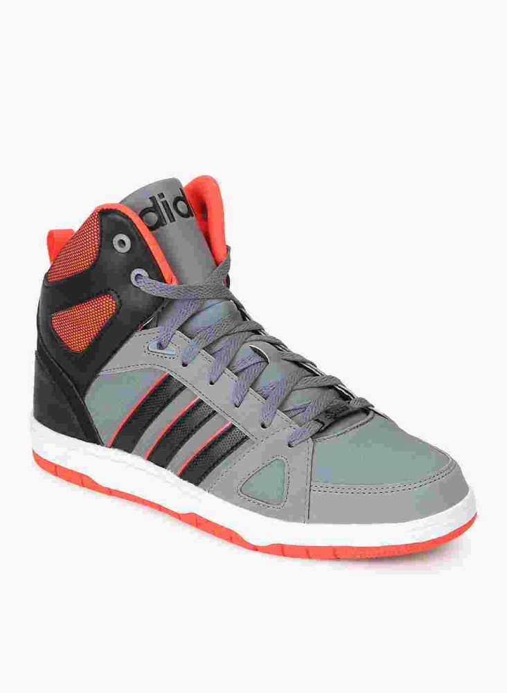 ADIDAS NEO HOOPS MID Mid Ankle Sneakers For Men - Buy GREY/CBLACK/SOLRED Color ADIDAS NEO HOOPS TEAM MID Mid Ankle Sneakers For Men Online at Best Price - Shop Online for
