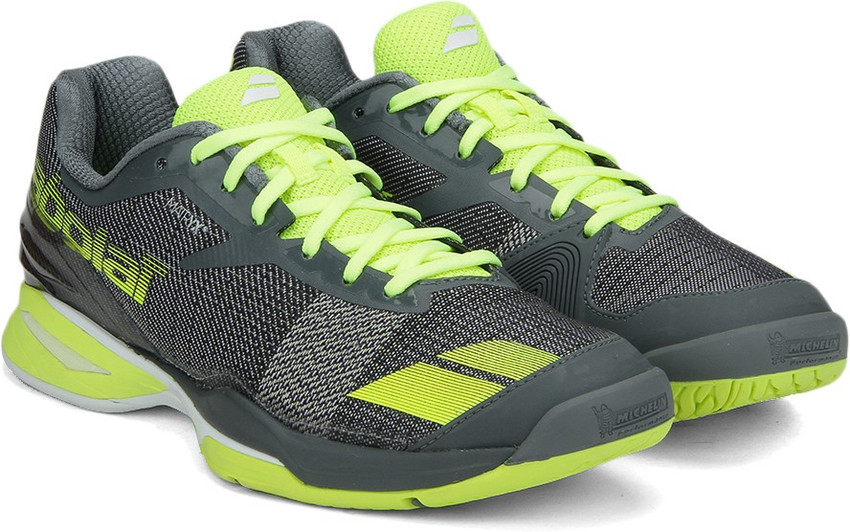 BABOLAT Jet All Court M Tennis Shoe For Men Buy Grey Yellow Color BABOLAT Jet All Court M Tennis Shoe For Men Online at Best Price Shop Online for Footwears