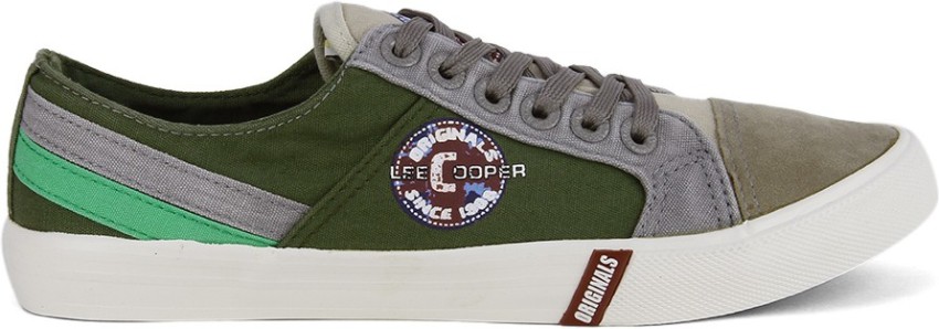 LEE COOPER Men Canvas Sneakers For Men Buy GREEN LT GREY Color LEE COOPER Men Canvas Sneakers For Men Online at Best Price Shop Online for Footwears in India Flipkart