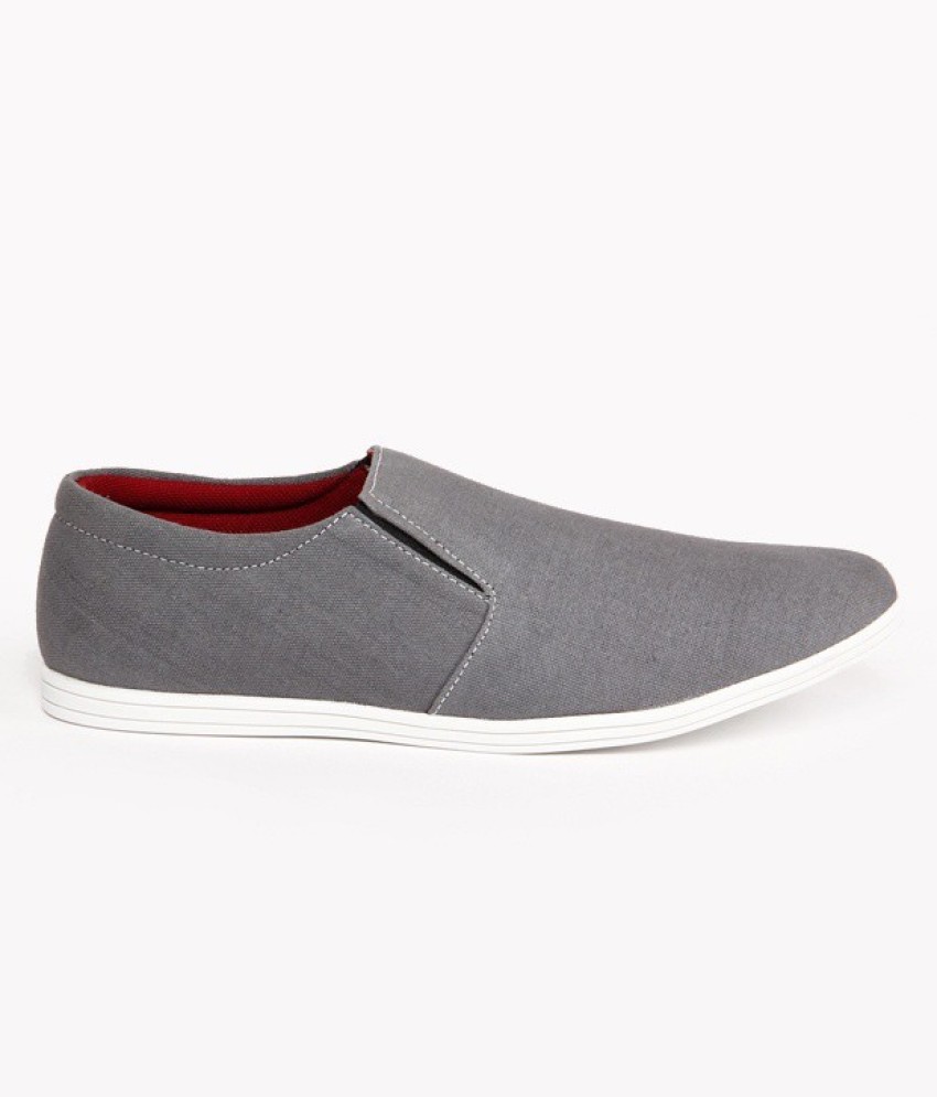 Grey canvas deals loafers