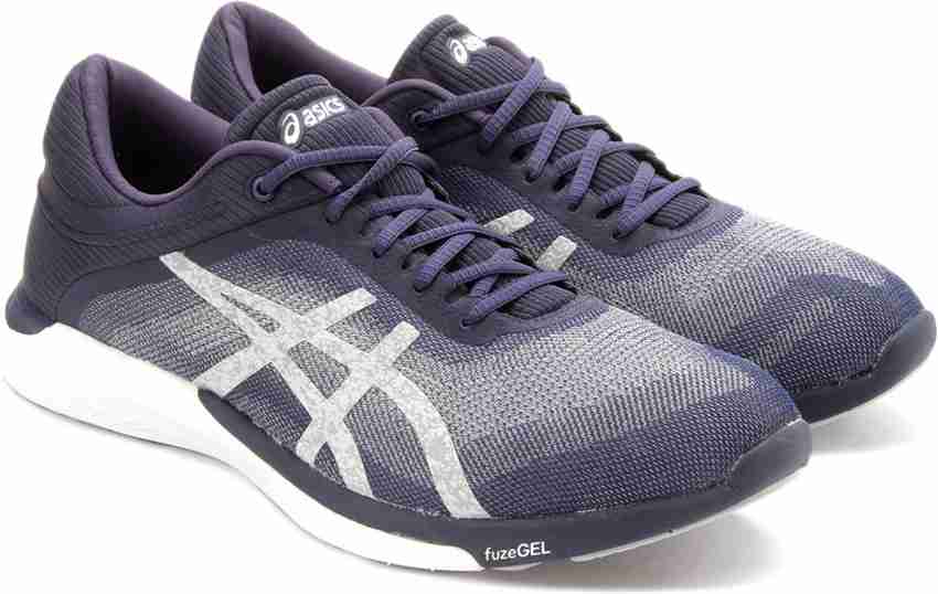 Asics fuzeX Rush Sports Shoe For Men Buy INDIGO BLUE SILVER WHITE Color Asics fuzeX Rush Sports Shoe For Men Online at Best Price Shop Online for Footwears in India Flipkart