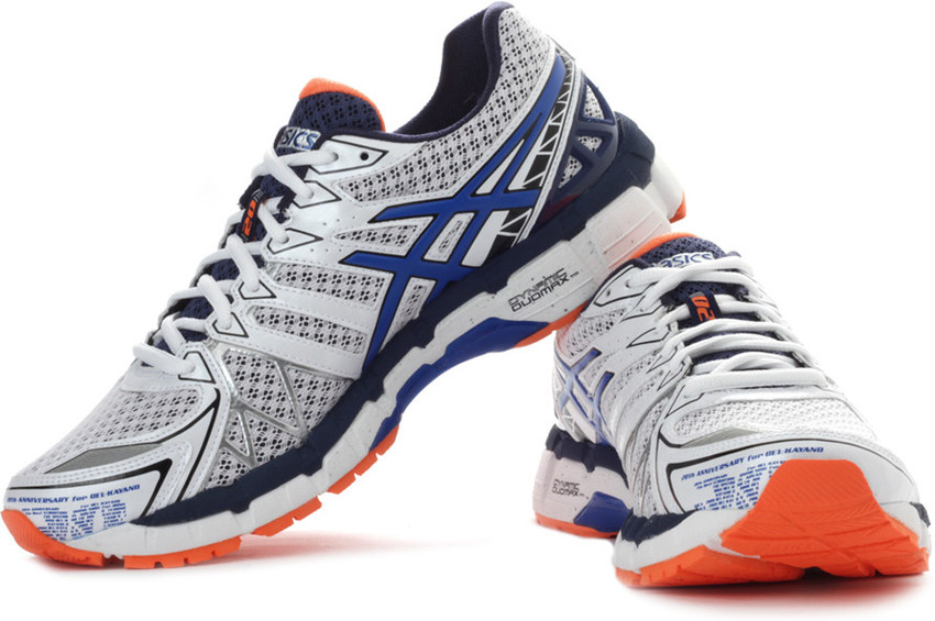Buy White Royal Neo Orange Color Asics Kayano 20 Men Running