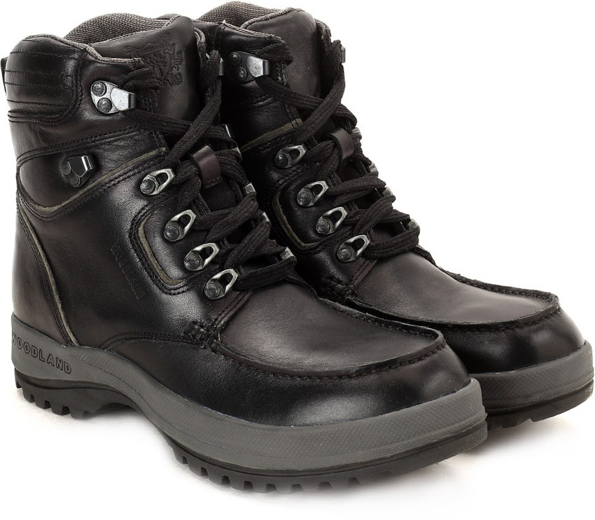 Woodland high ankle shoes black store