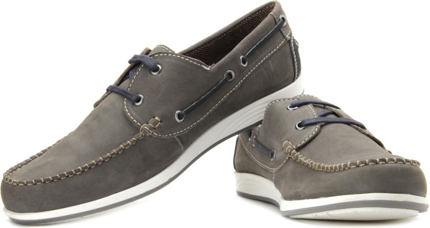 Mens gray store boat shoes