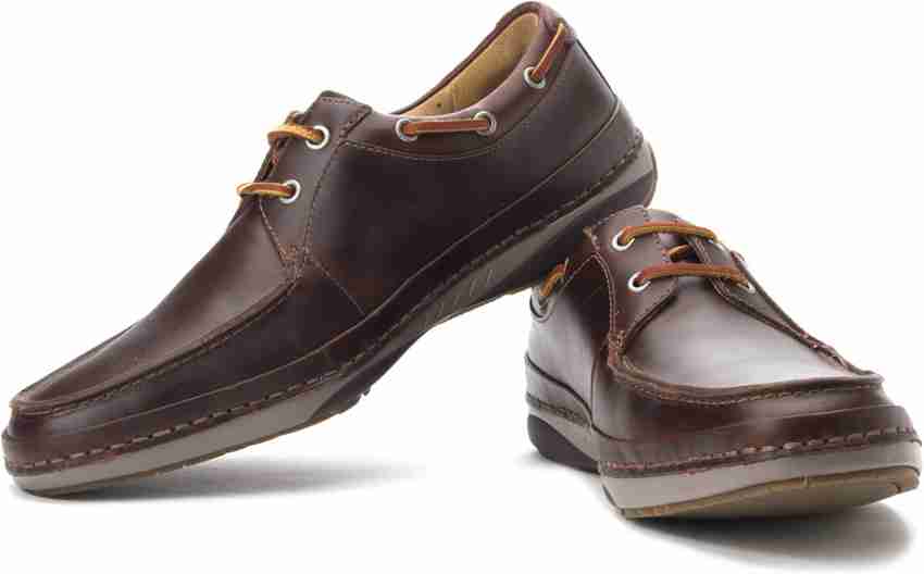 CLARKS Movers Deck Boat Shoes For Men Buy Chestnut Color CLARKS