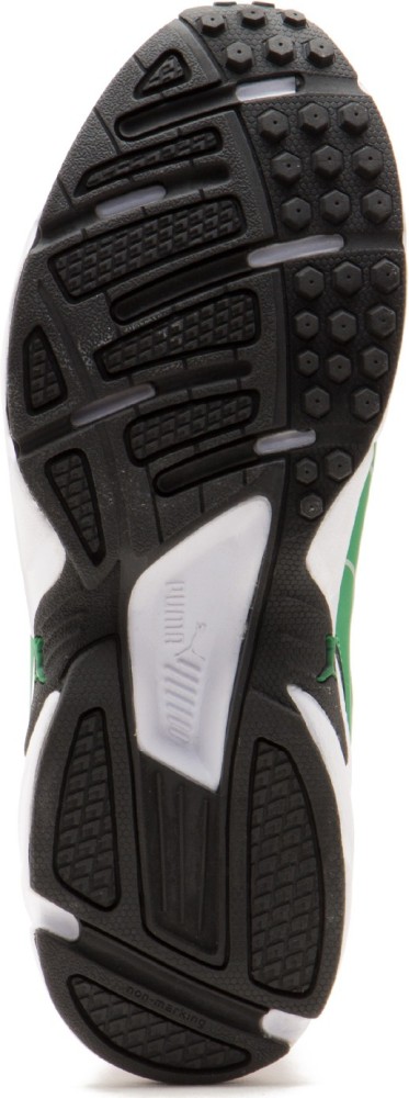 Puma argus white 2024 and green running shoes