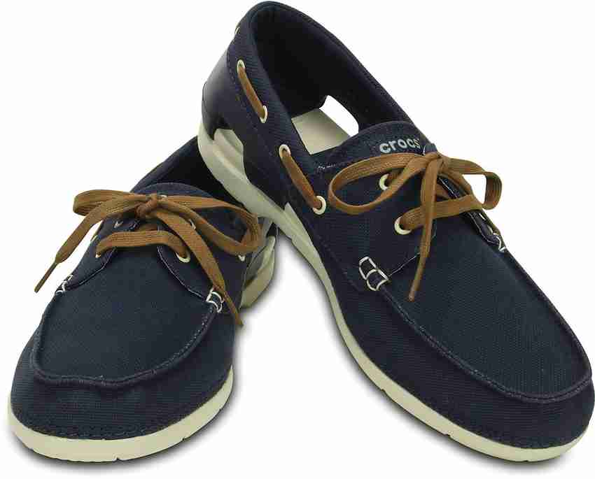 CROCS Beach Line Lace up M Boat Shoe For Men Buy Blue Color CROCS Beach Line Lace up M Boat Shoe For Men Online at Best Price Shop Online for Footwears in