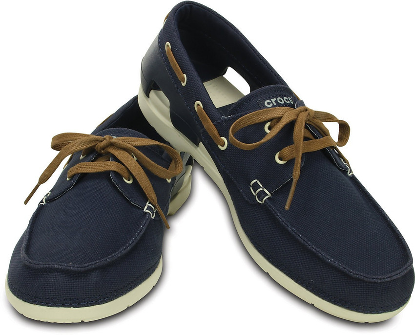 Crocs canvas boat sales shoes