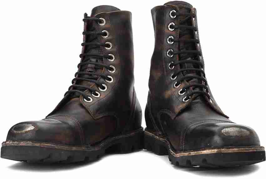 DIESEL Hardkor Steel Boots For Men Buy Dark Brown Color DIESEL