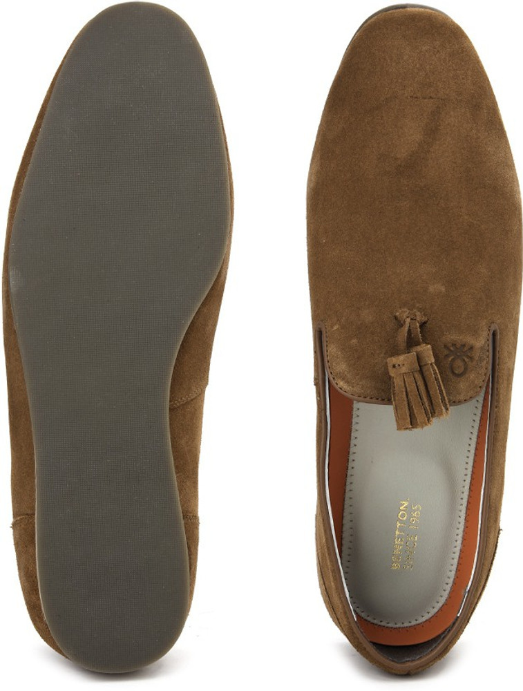 United Colors of Benetton 16A8SUEDFW38I Loafers For Men Buy TAN