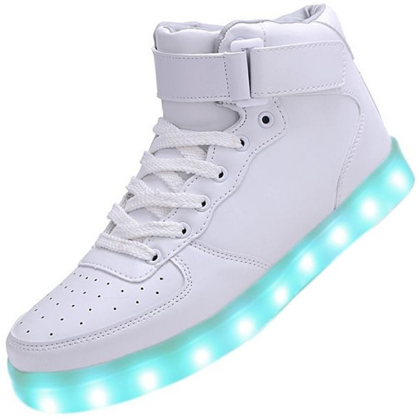 White high top light up shoes sale