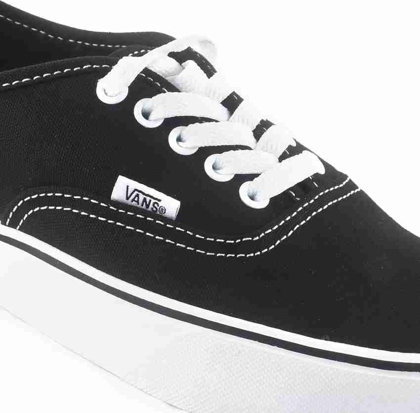 Vans canvas authentic lite black sales