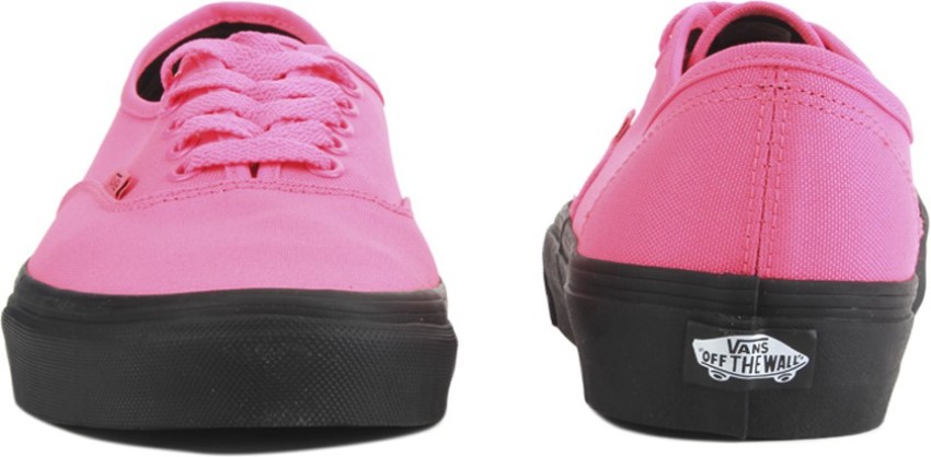 Pink vans black clearance sole