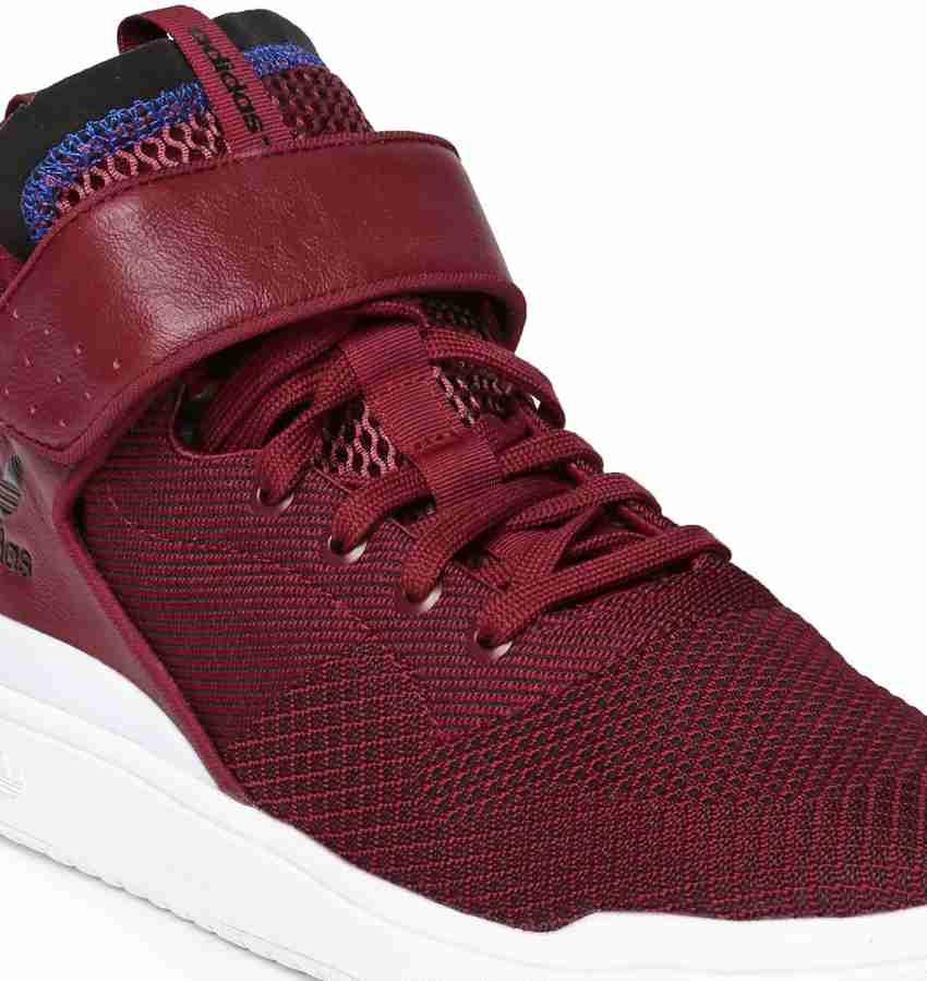 Maroon high top adidas hotsell